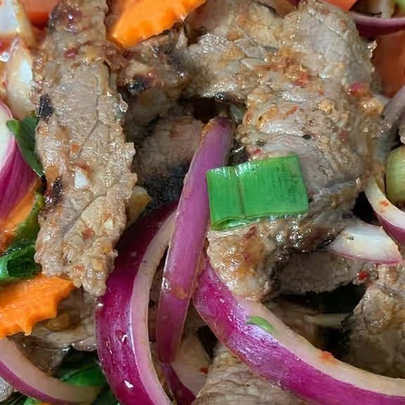 Spicy Beef Salad.